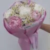 Купить Букет из гортензии, пионов, кустовой пионовидной розы и ромашки №942